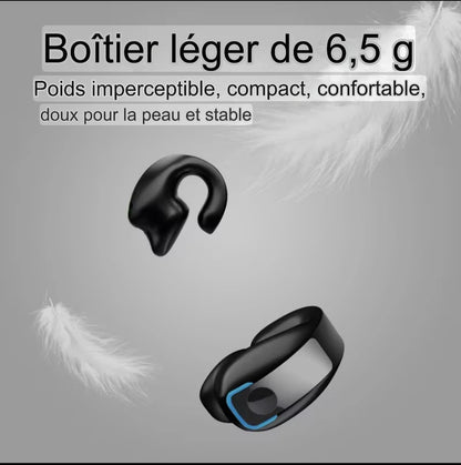 écouteurs sans fil bluetooth a conduction osseuse de haute qualite TWS, avec micro, pour le sport et réduction de bruits