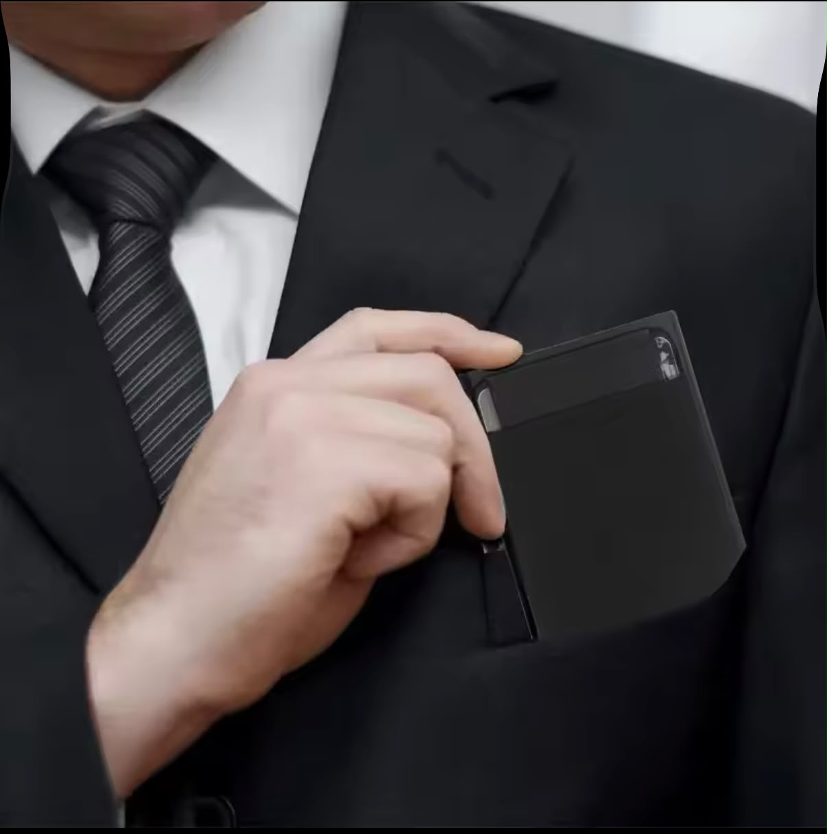 Porte-cartes à Rabat Automatique RFID – Grande Capacité 12 Cartes avec Pochette Latérale et Boîtier en Métal